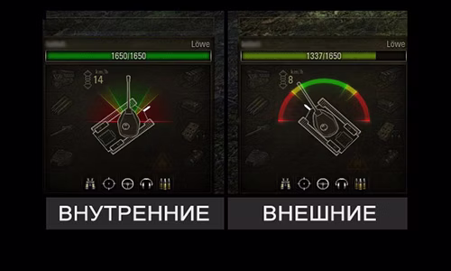 Дамаг панель стандартная с УГН для World of Tanks.