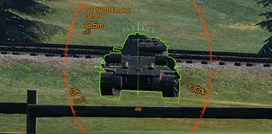 Чистый стандартный диагональный прицел - Download the mods for World of Tanks (WoT)