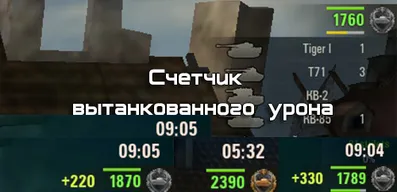 Счетчик вытанкованного урона для World of Tanks.